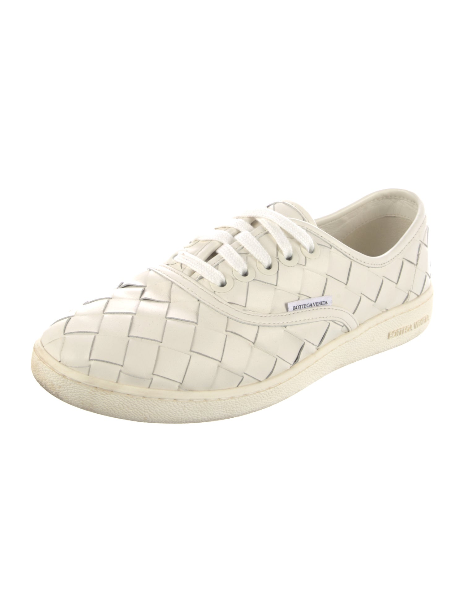 Bottega Veneta Intrecciato Weave Leather Sneakers