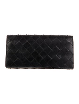 Bottega Veneta Intrecciato Weave Leather Continental Wallet