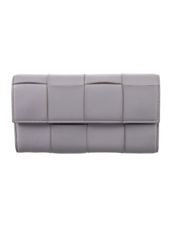 Bottega Veneta Cassette Flap Intrecciato Weave Wallet