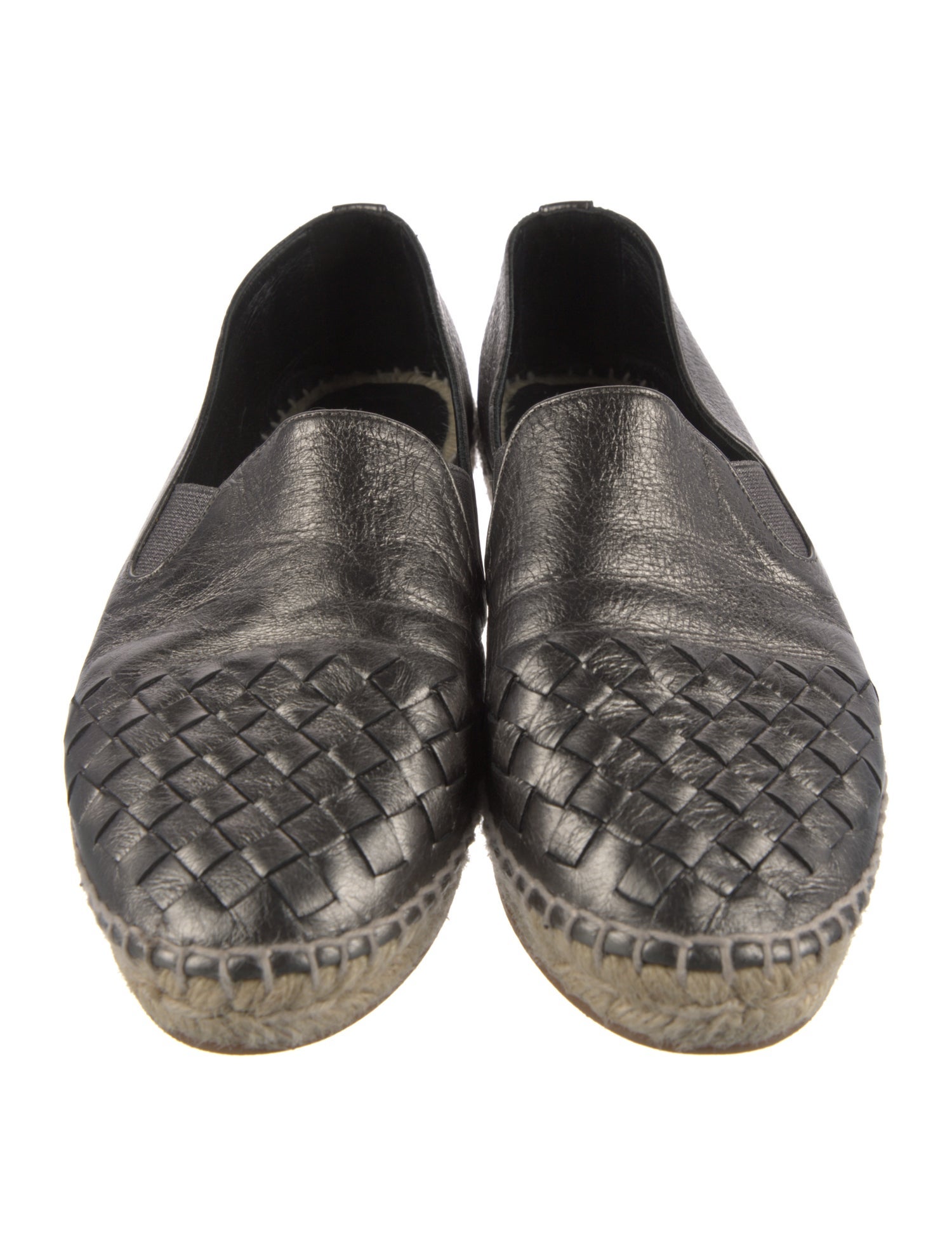 Bottega Veneta Intrecciato Weave Leather Espadrilles