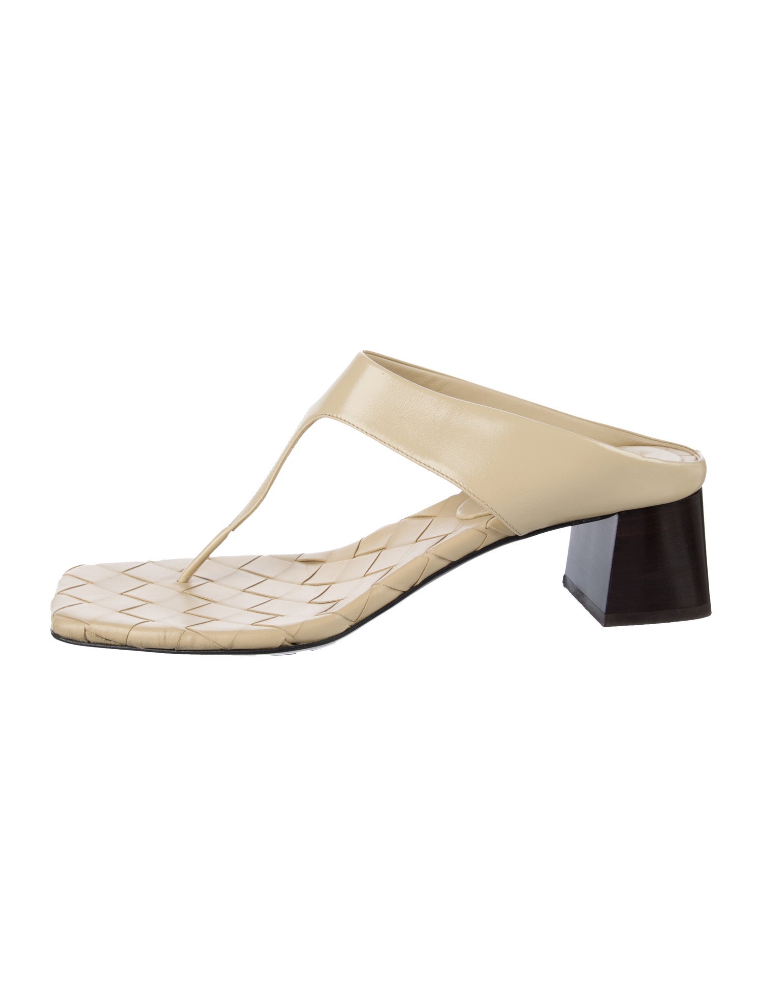 Bottega Veneta Leather T-Strap Sandals