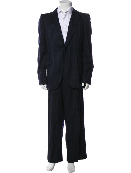 Bottega Veneta Wool Plaid Print Two-Piece Suit