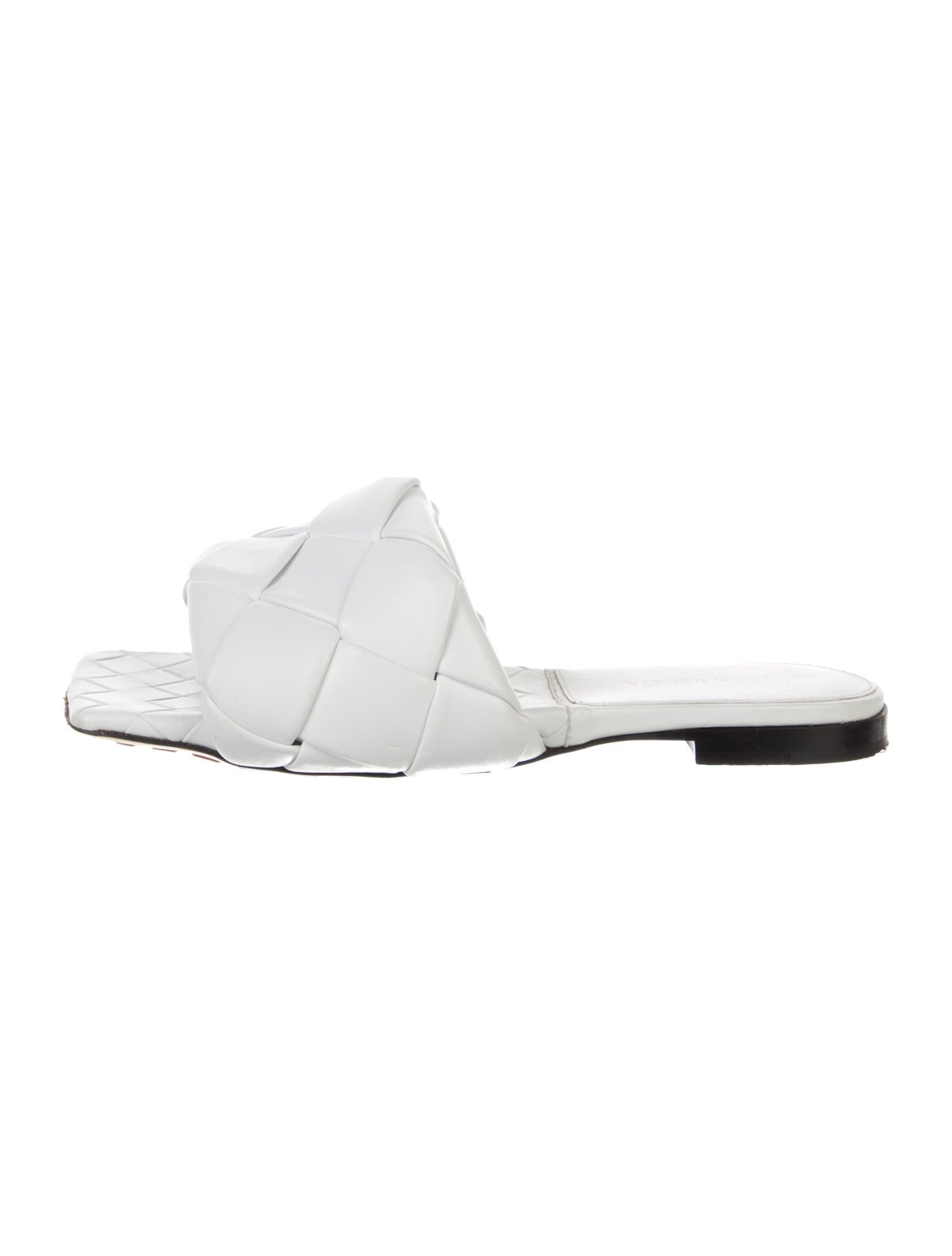Bottega Veneta Intrecciato Weave Leather Slides