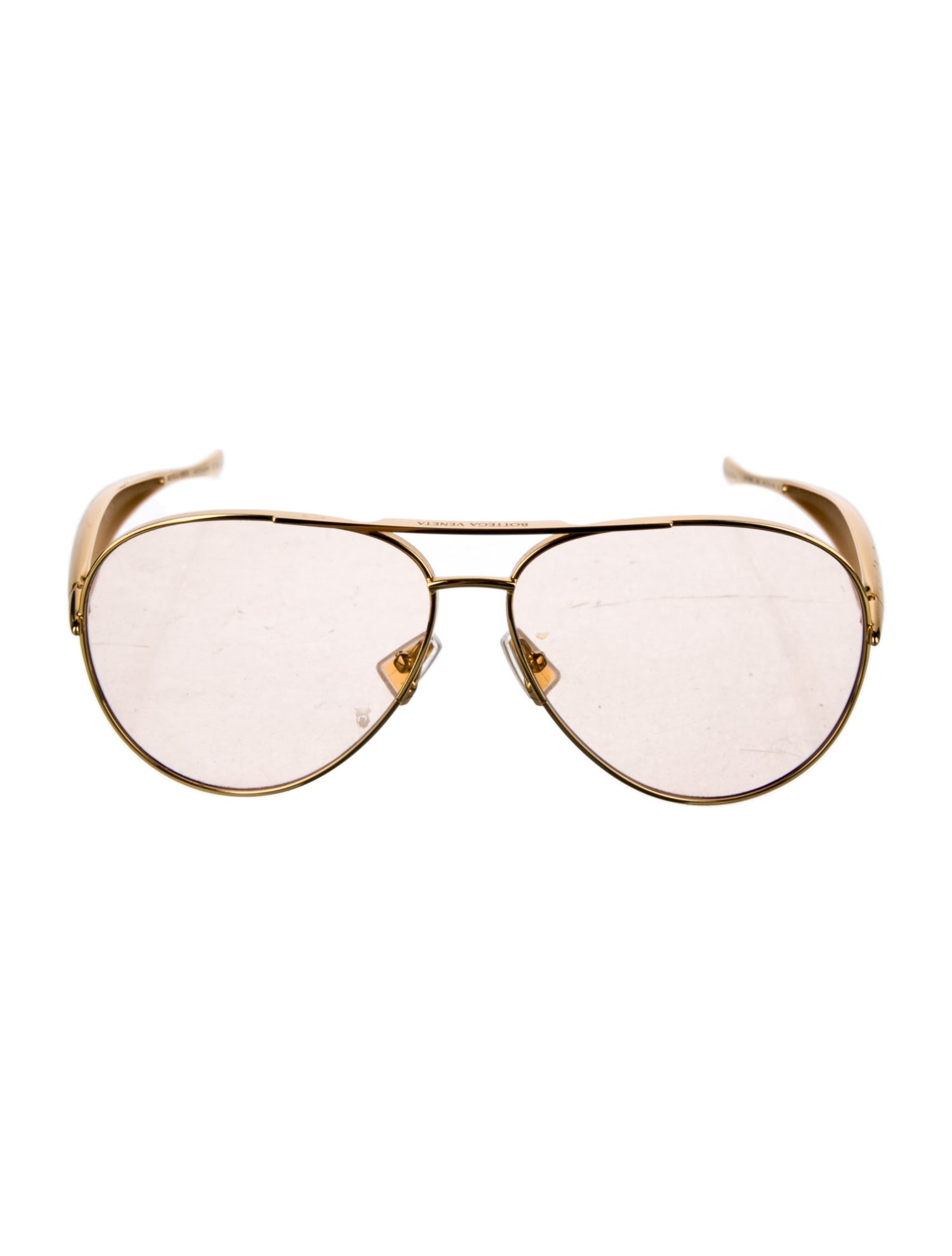 Bottega Veneta Intrecciato Weave Aviator Sunglasses