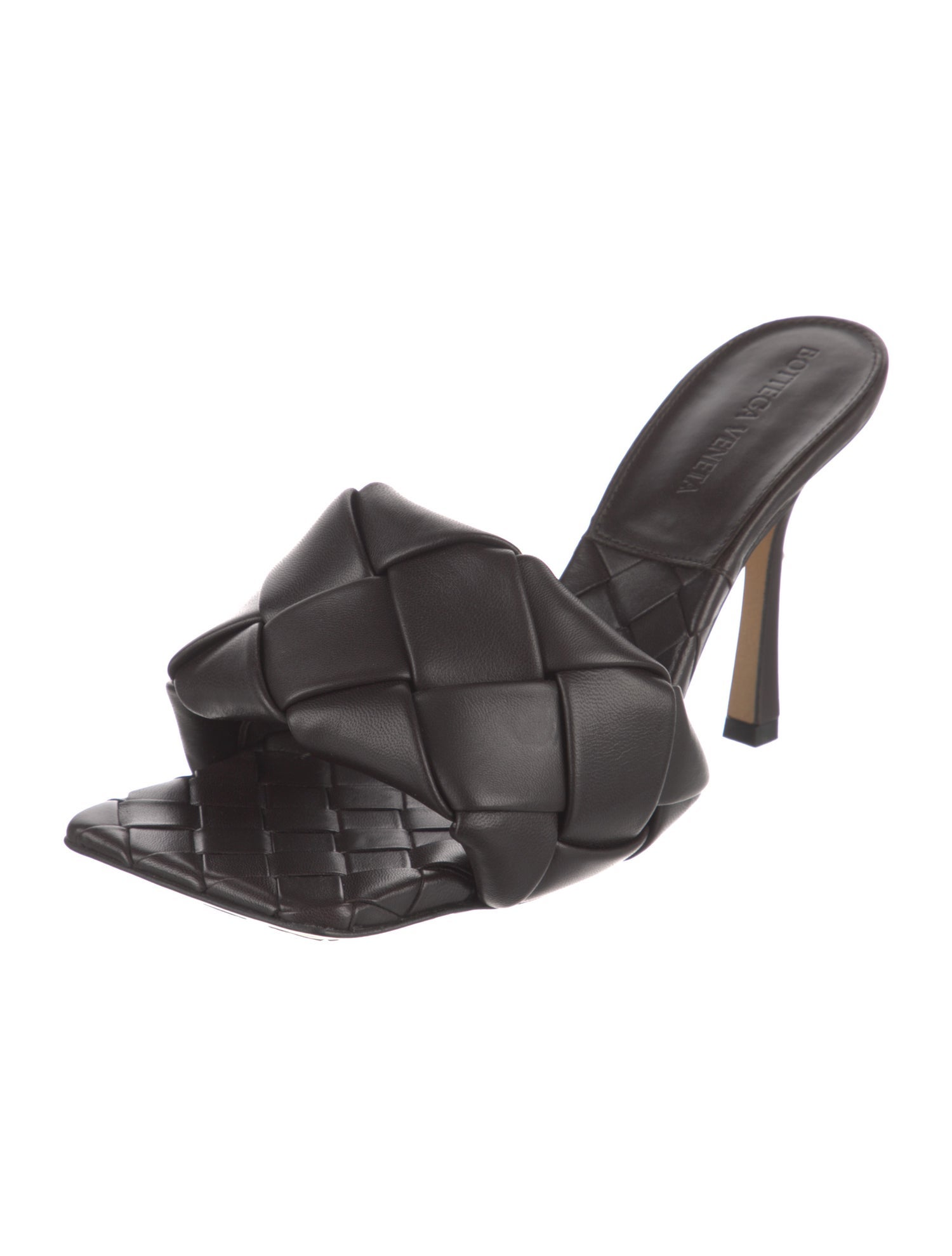 Bottega Veneta Intrecciato Weave Leather Slides