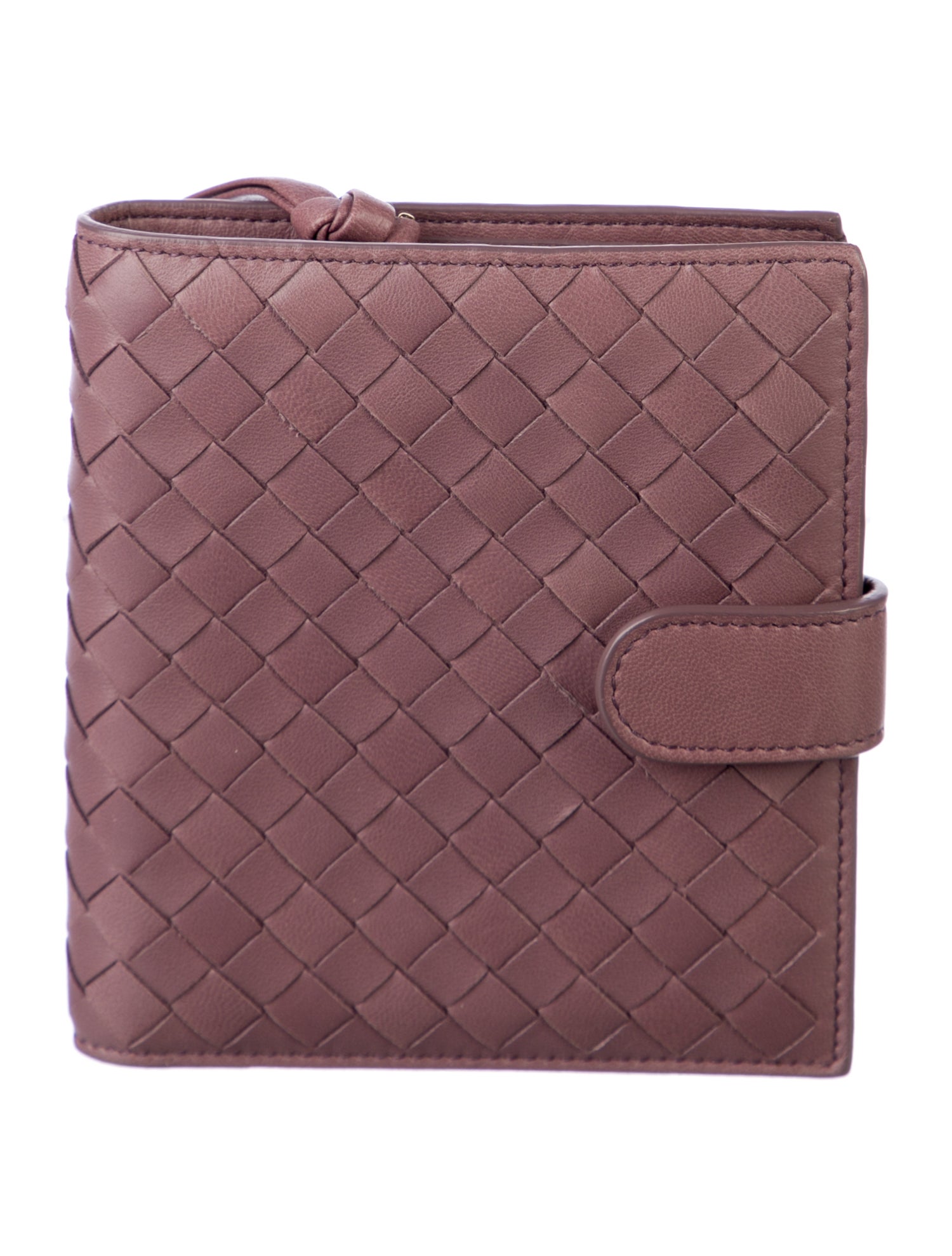 Bottega Veneta Intrecciato Weave Leather Compact Wallet