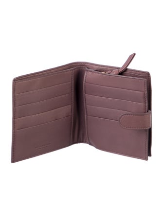 Bottega Veneta Intrecciato Weave Leather Compact Wallet