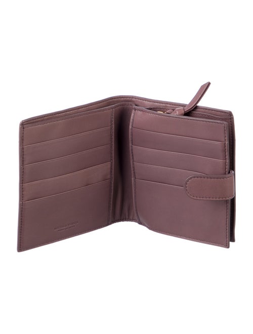 Bottega Veneta Intrecciato Weave Leather Compact Wallet