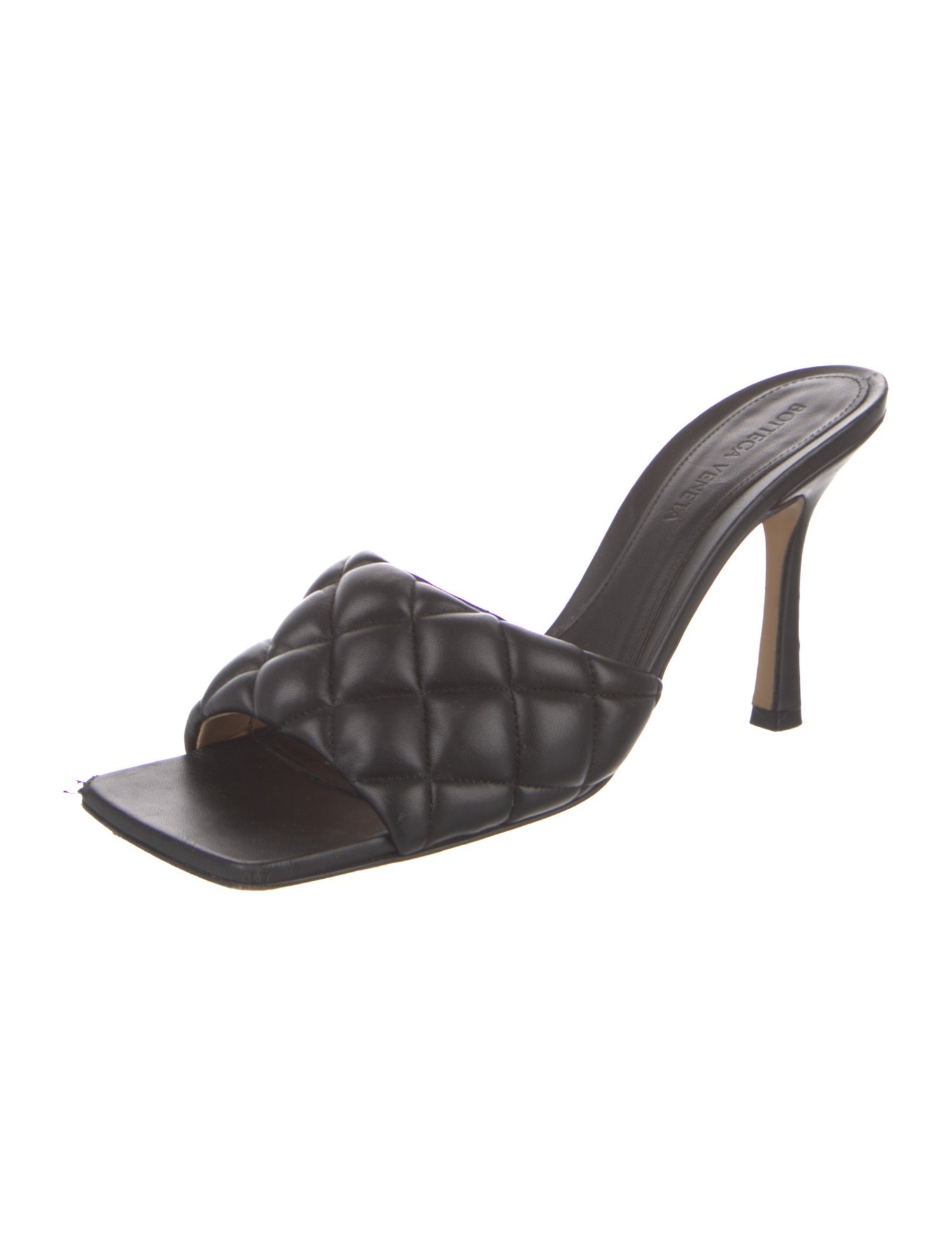 Bottega Veneta Quilted Pattern Leather Slides