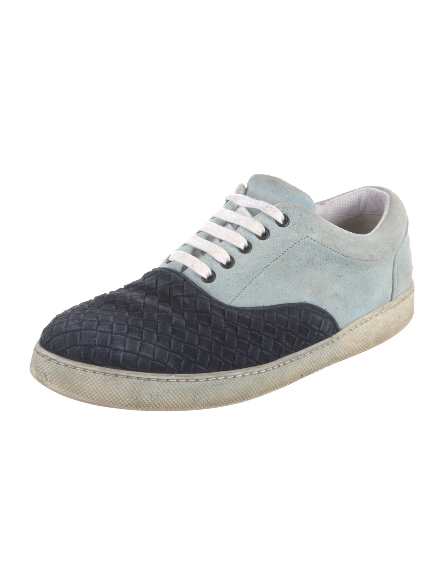 Bottega Veneta Intrecciato Weave Suede Sneakers