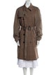 Bottega Veneta Plaid Print Trench Coat