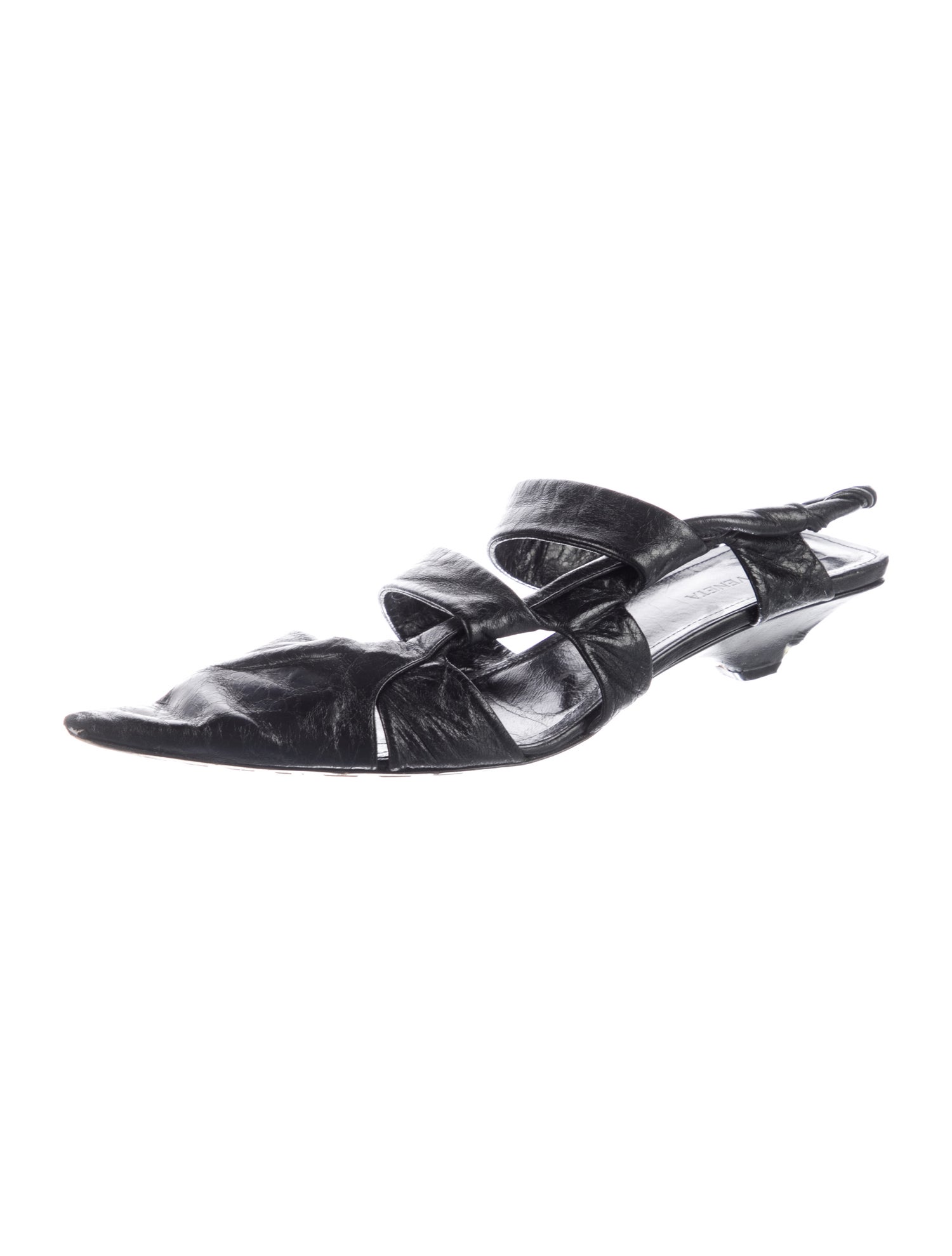 Bottega Veneta Leather Slingback Sandals