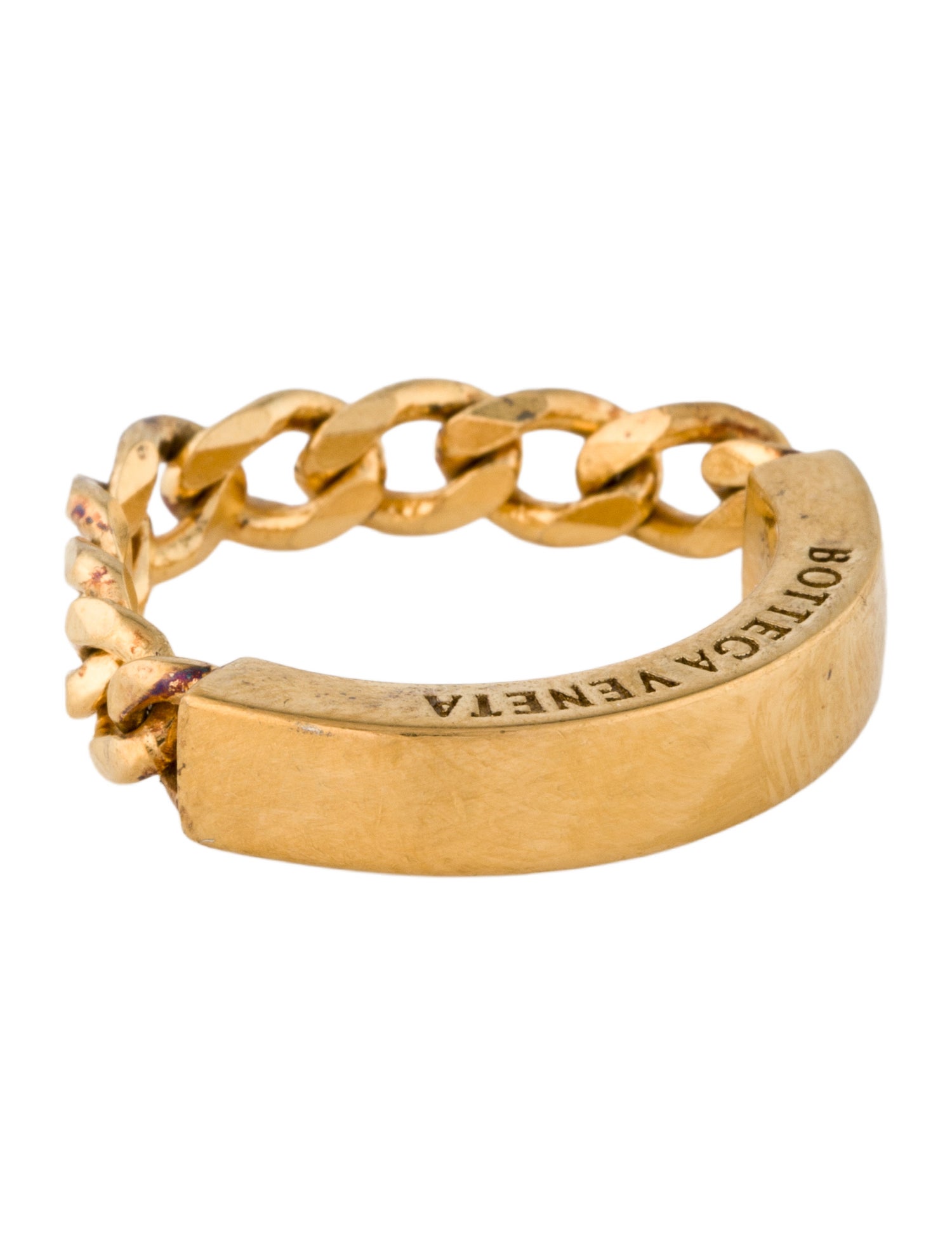 Bottega Veneta Curb Chain Band Ring