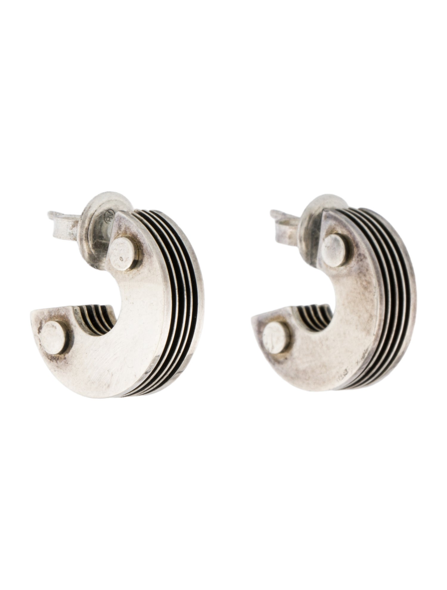 Bottega Veneta Bolt Small Hoop Earrings