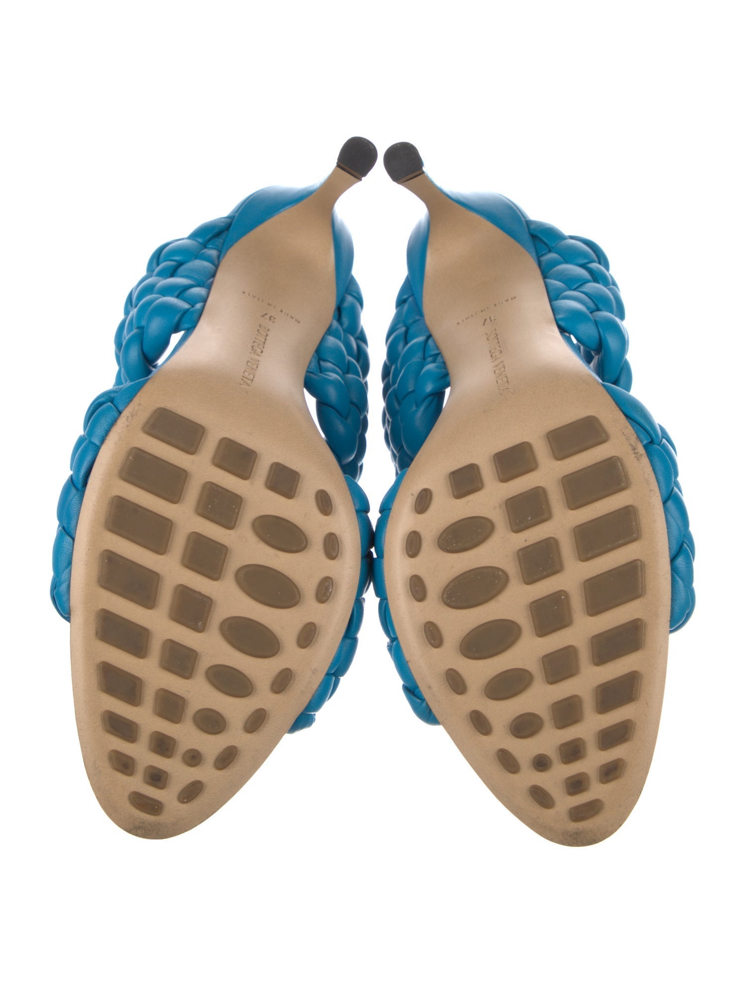 Bottega Veneta Intrecciato Weave Leather Slides