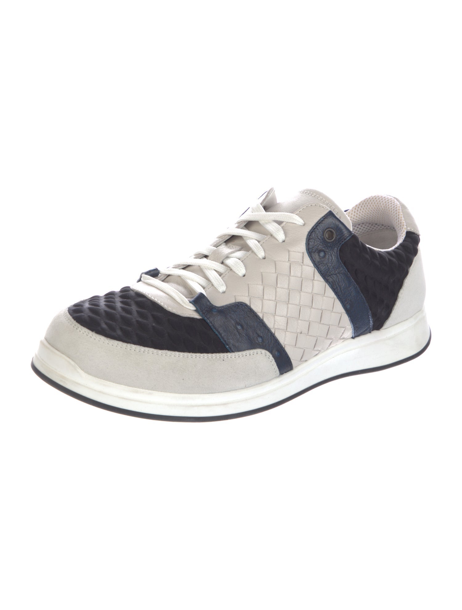 Bottega Veneta Intrecciato Weave Leather Sneakers