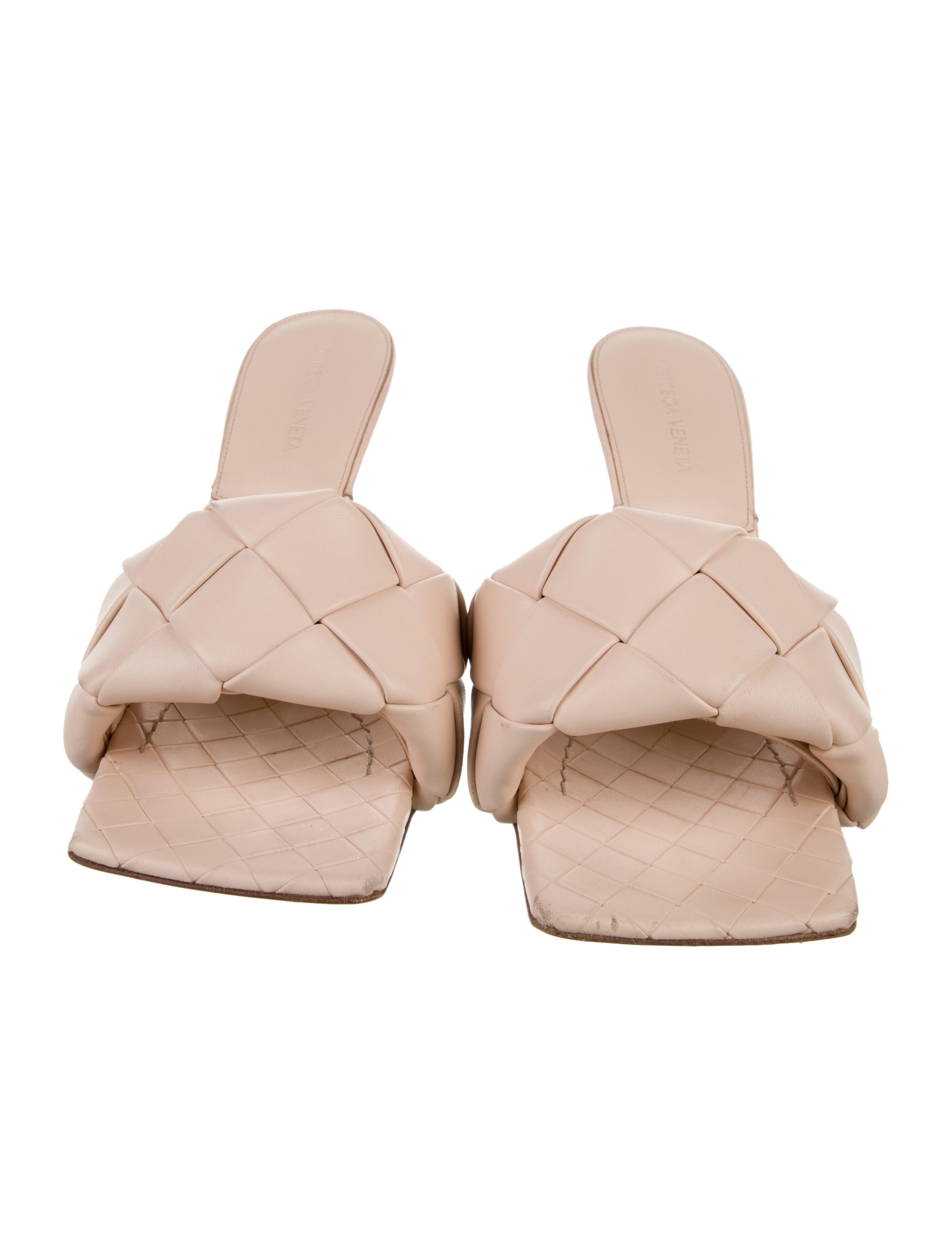 Bottega Veneta Intrecciato Weave Leather Slides