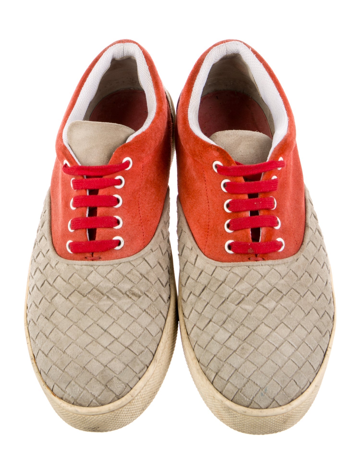 Bottega Veneta Intrecciato Weave Suede Sneakers