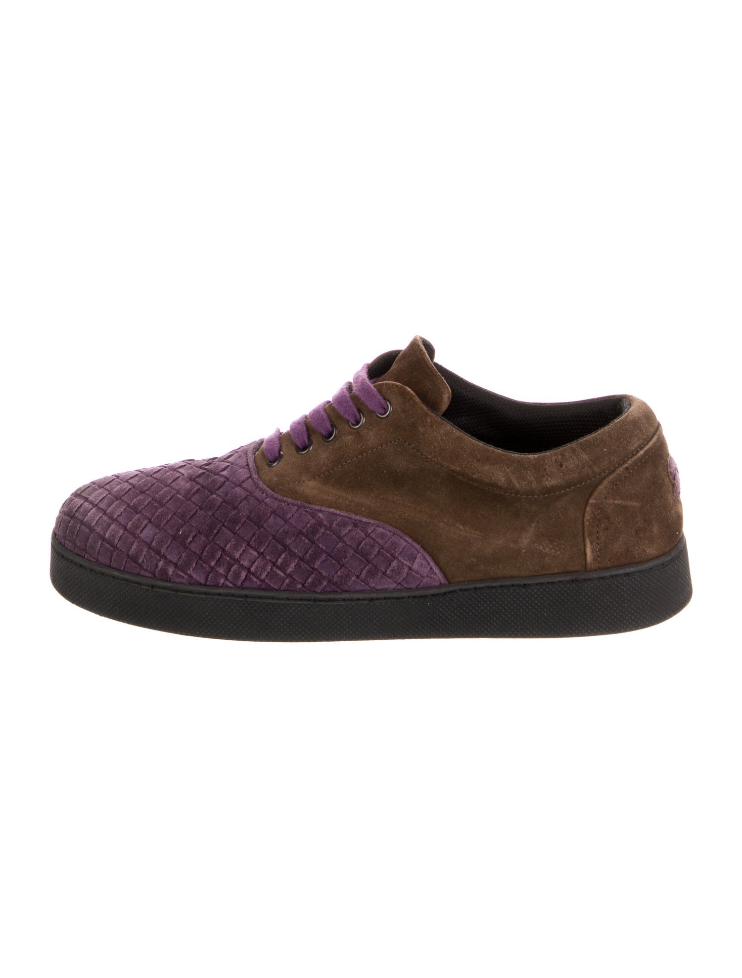Bottega Veneta Intrecciato Weave Suede Sneakers