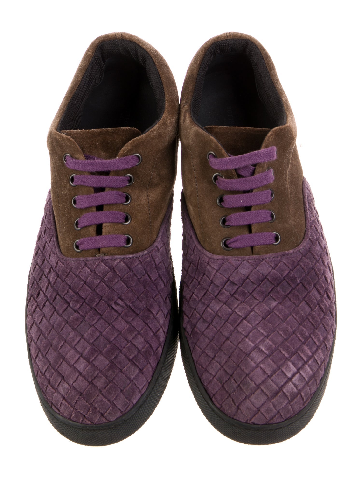 Bottega Veneta Intrecciato Weave Suede Sneakers