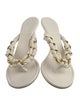 Bottega Veneta Leather Chain-Link Accents Slides