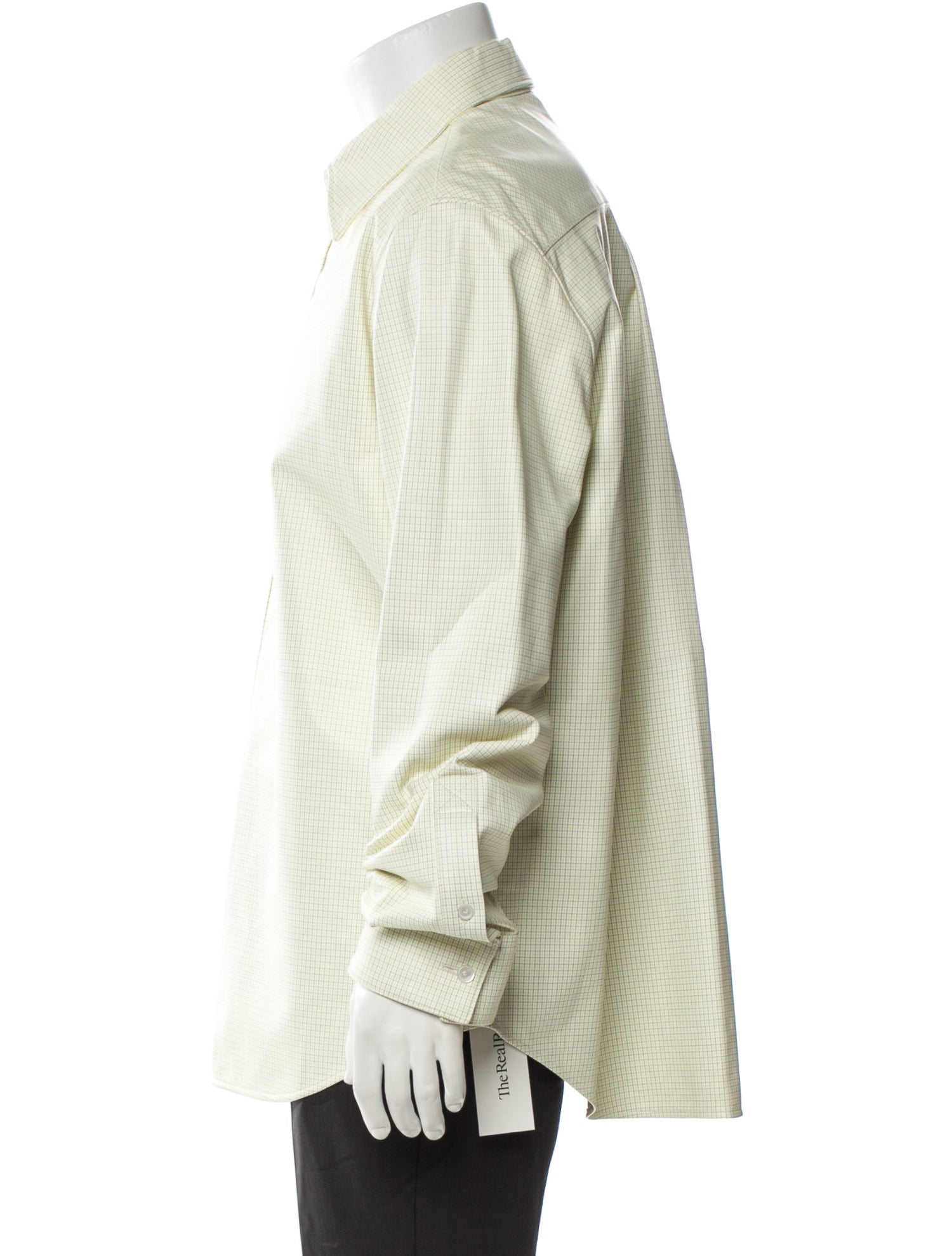 Bottega Veneta Lamb Leather Plaid Print Shirt