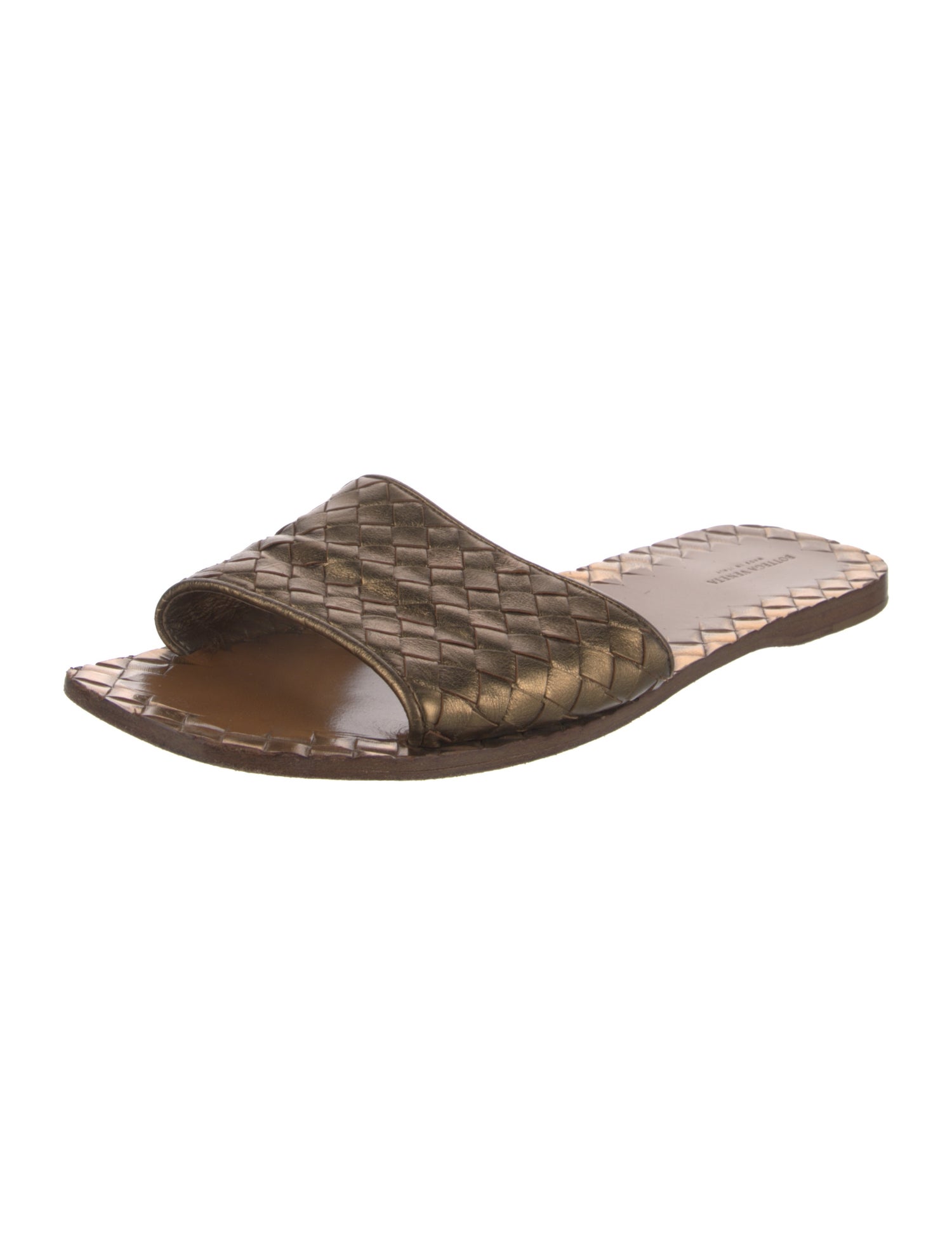 Bottega Veneta Vintage Intrecciato Weave Slides