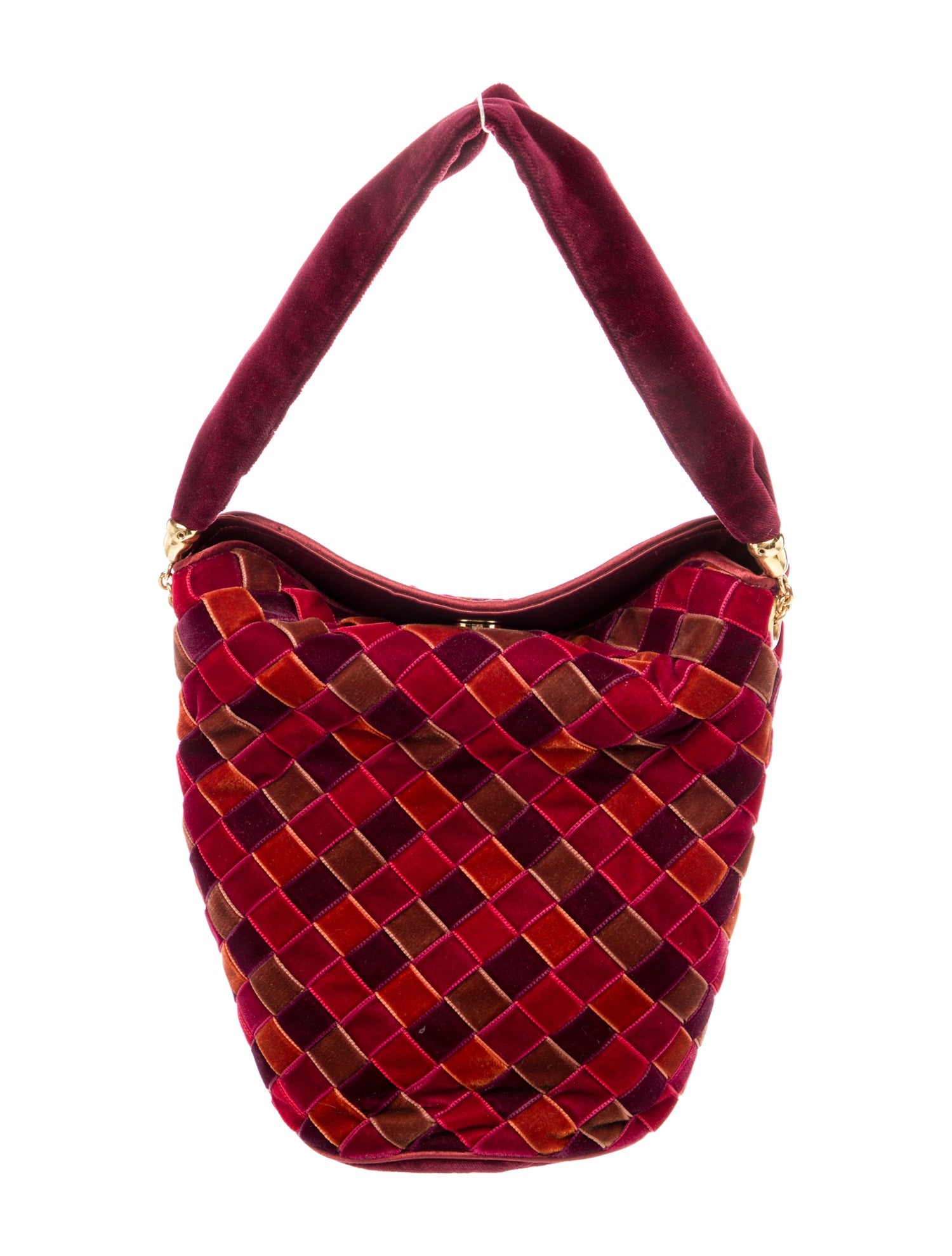 Bottega Veneta Velvet Top Handle Bag Vintage