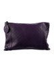 Bottega Veneta Purple Woven Leather Cosmetic Bag