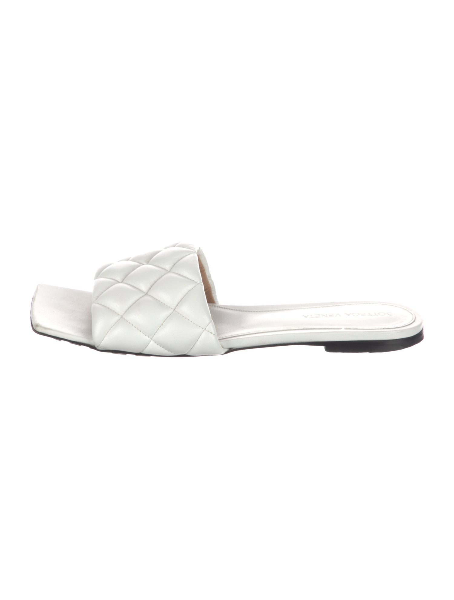 Bottega Veneta Quilted Pattern Leather Slides