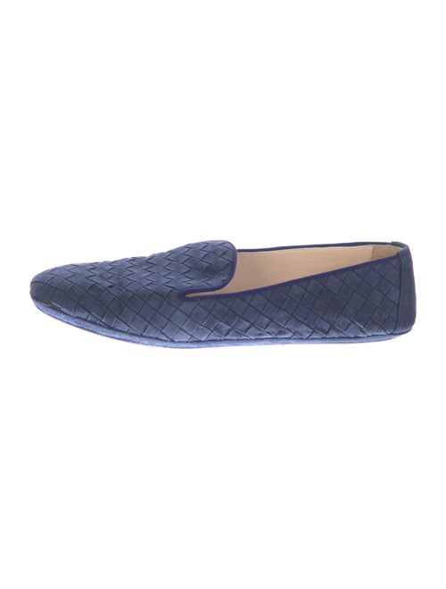 Bottega Veneta Intrecciato Weave Suede Flats