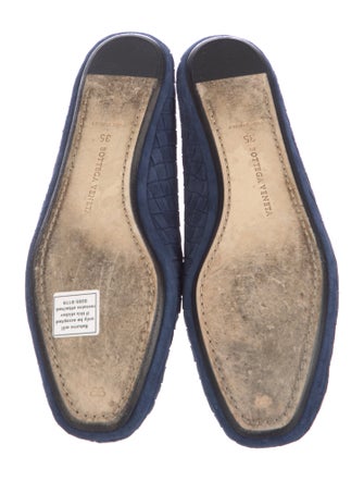 Bottega Veneta Intrecciato Weave Suede Flats