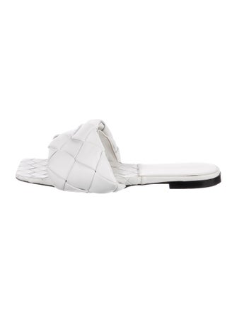 Bottega Veneta Intrecciato Weave Leather Slides