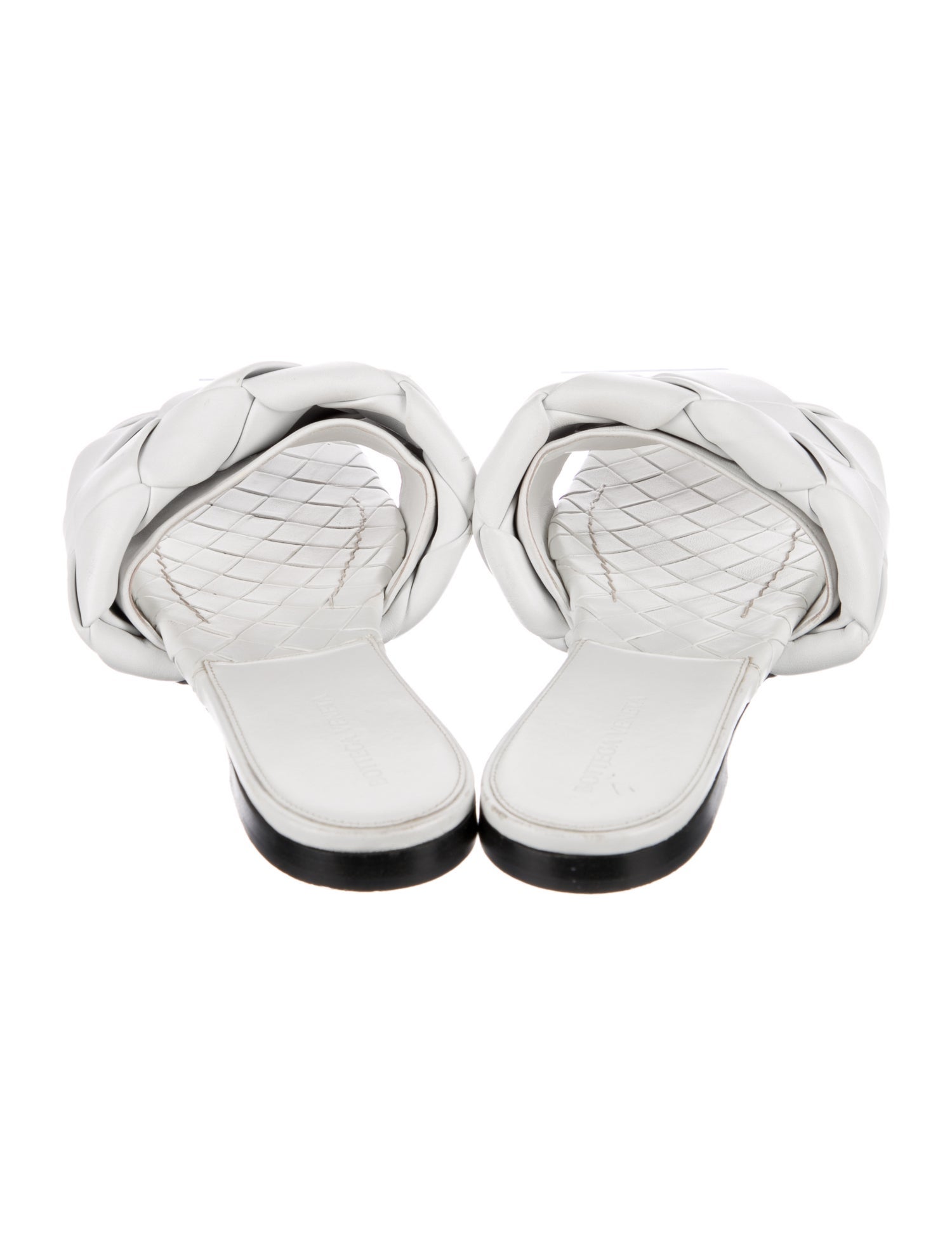 Bottega Veneta Intrecciato Weave Leather Slides