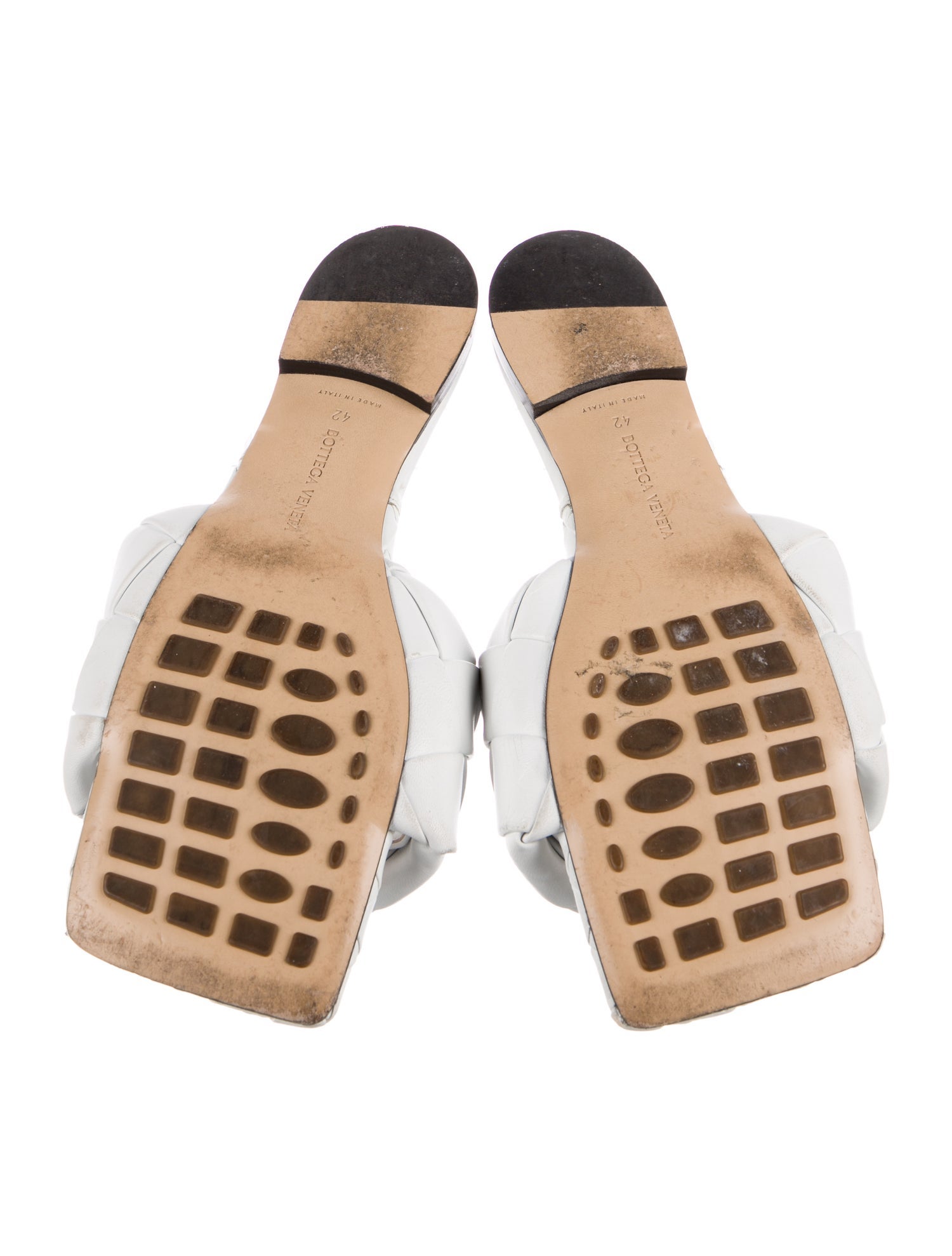 Bottega Veneta Intrecciato Weave Leather Slides