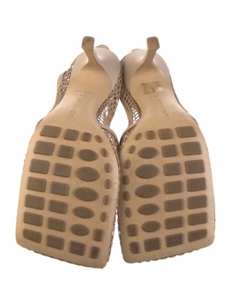 Bottega Veneta Mesh Chain-Link Accents T-Strap Pumps
