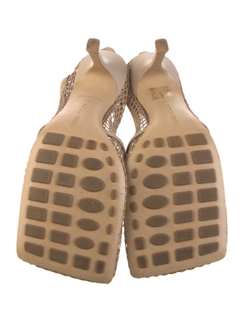 Bottega Veneta Mesh Chain-Link Accents T-Strap Pumps