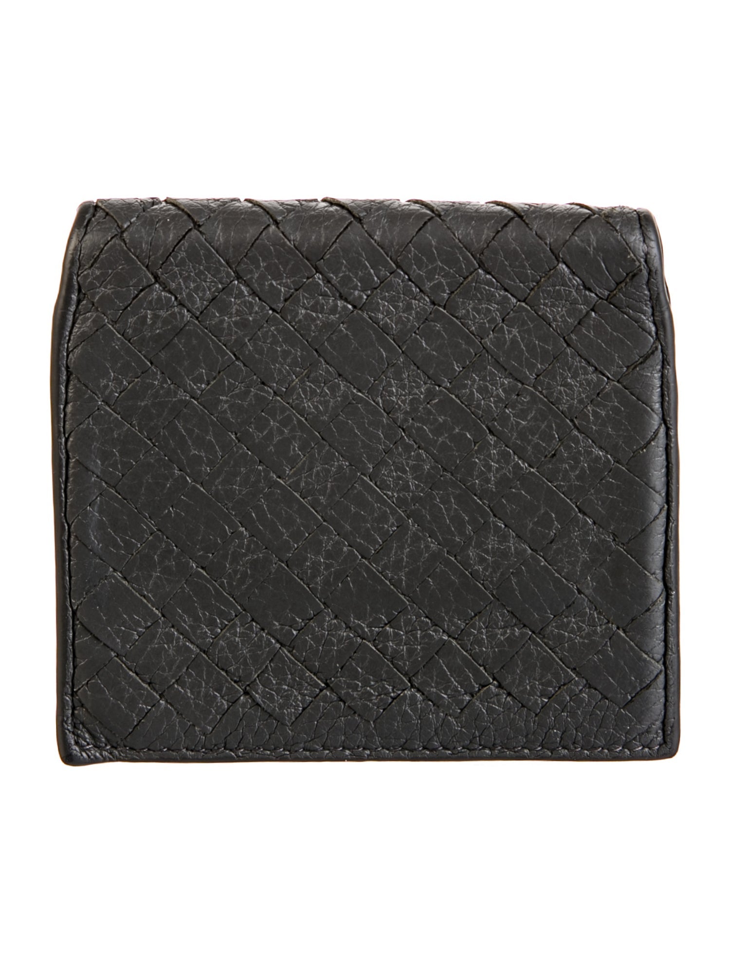 Bottega Veneta Intrecciato Weave Leather Compact Wallet