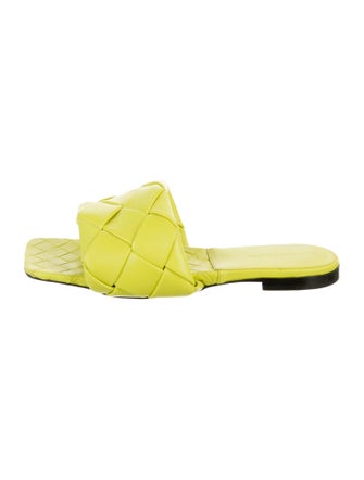 Bottega Veneta Intrecciato Weave Leather Slides