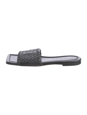 Bottega Veneta Intrecciato Weave Leather Slides