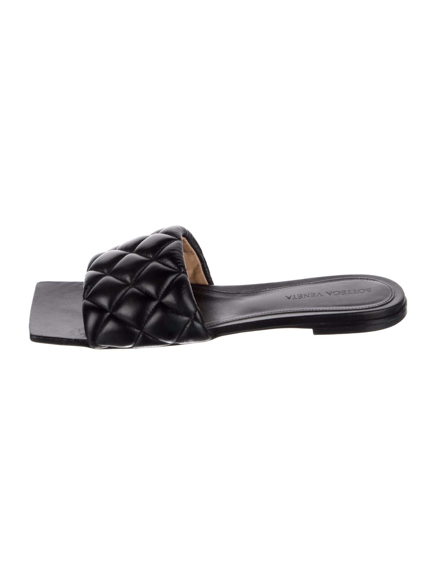 Bottega Veneta Quilted Pattern Leather Slides