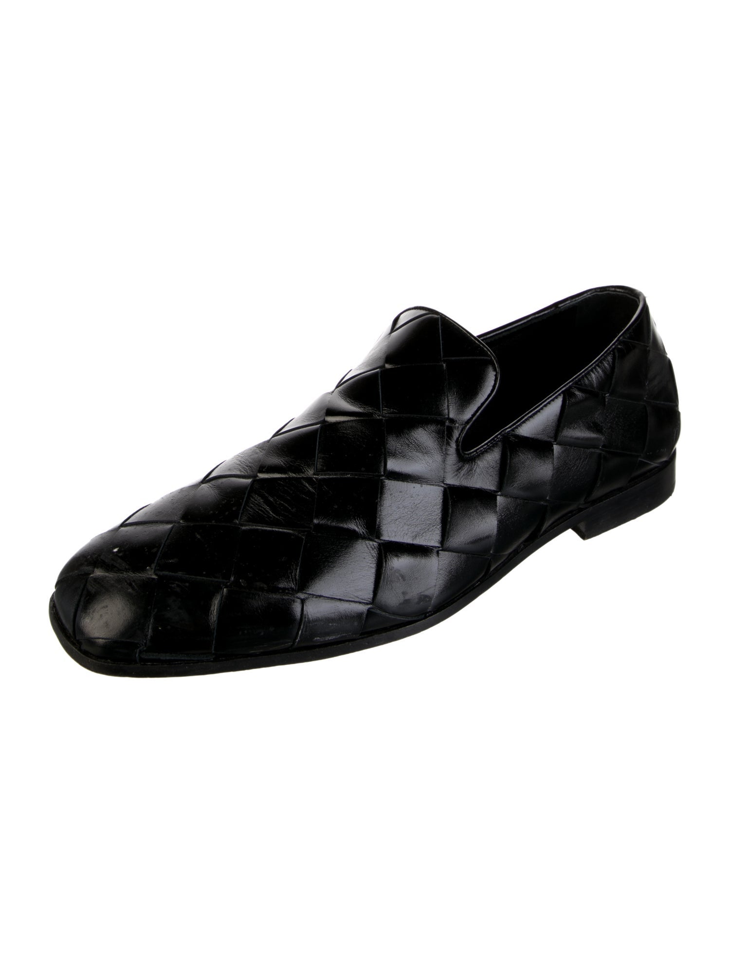 Bottega Veneta Intrecciato Weave Leather Dress Loafers