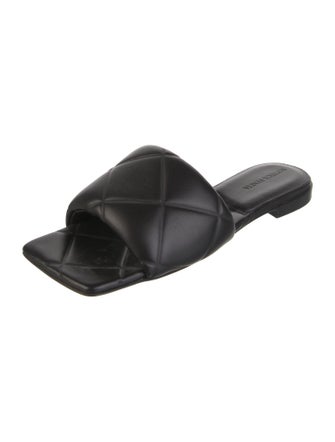Bottega Veneta Quilted Pattern Leather Slides