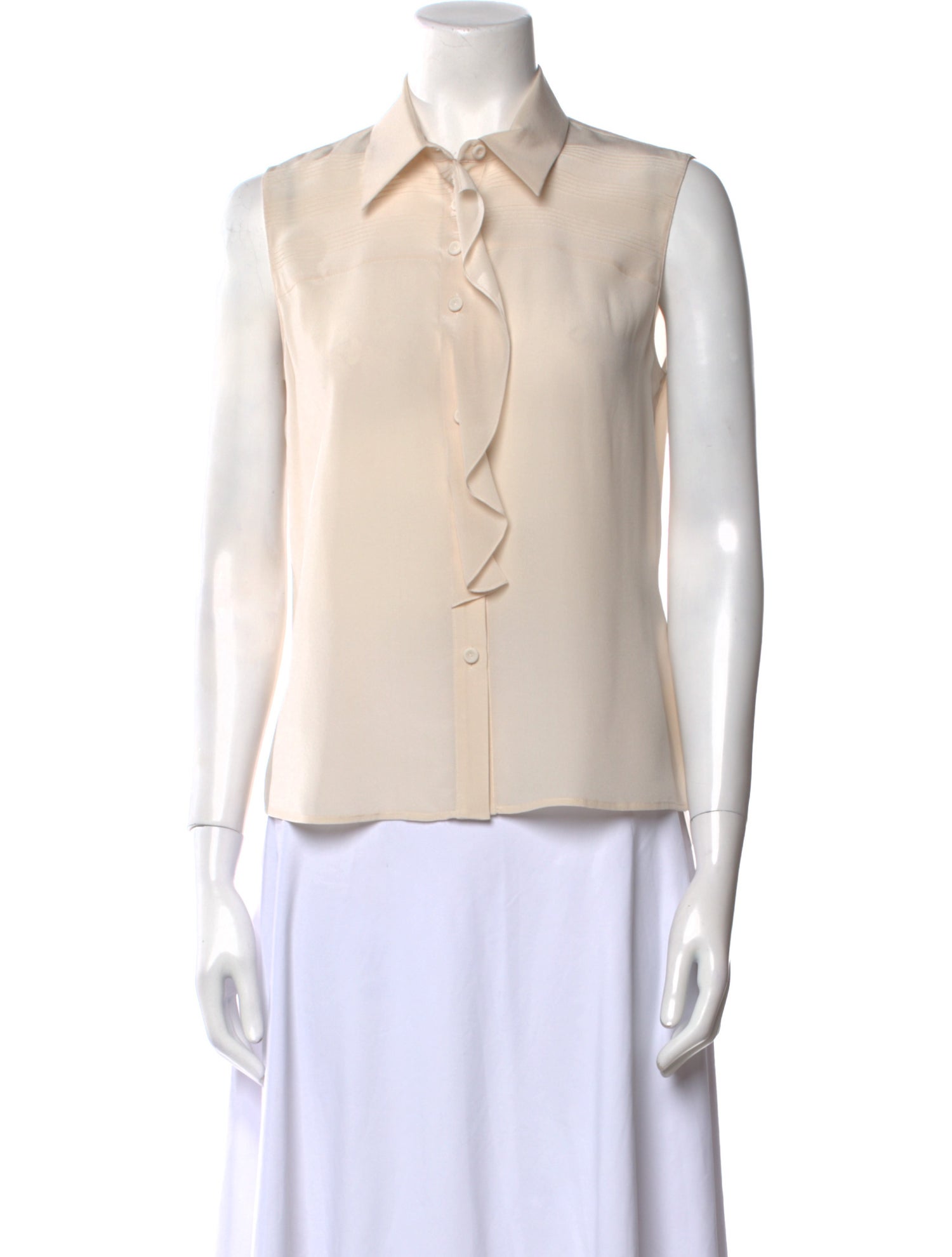 Bottega Veneta Silk Sleeveless Polo