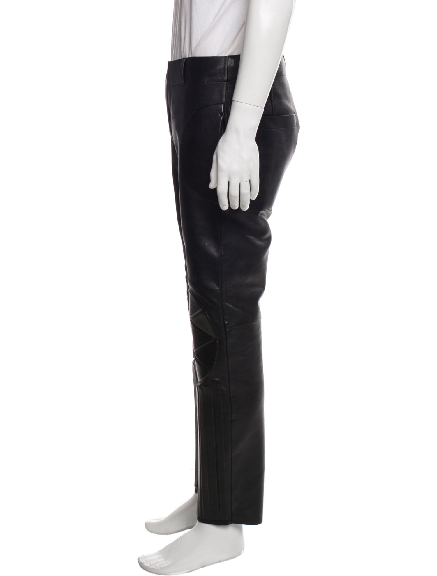 Bottega Veneta Calf Leather Moto Pants