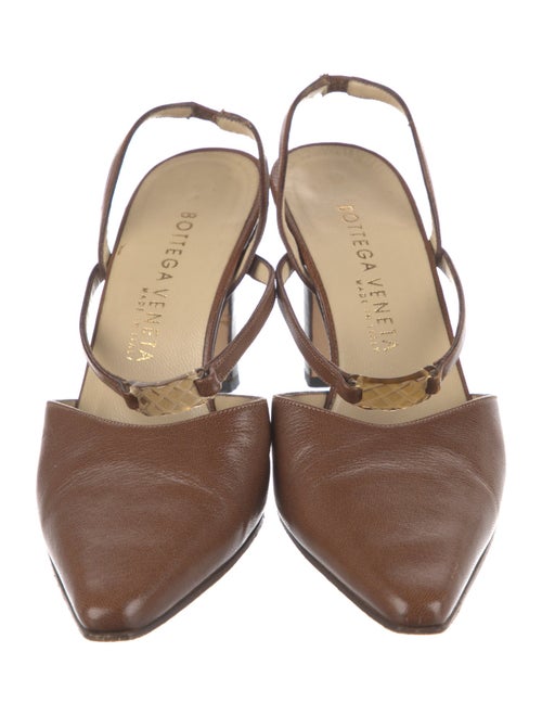 Bottega Veneta Leather Slingback Pumps