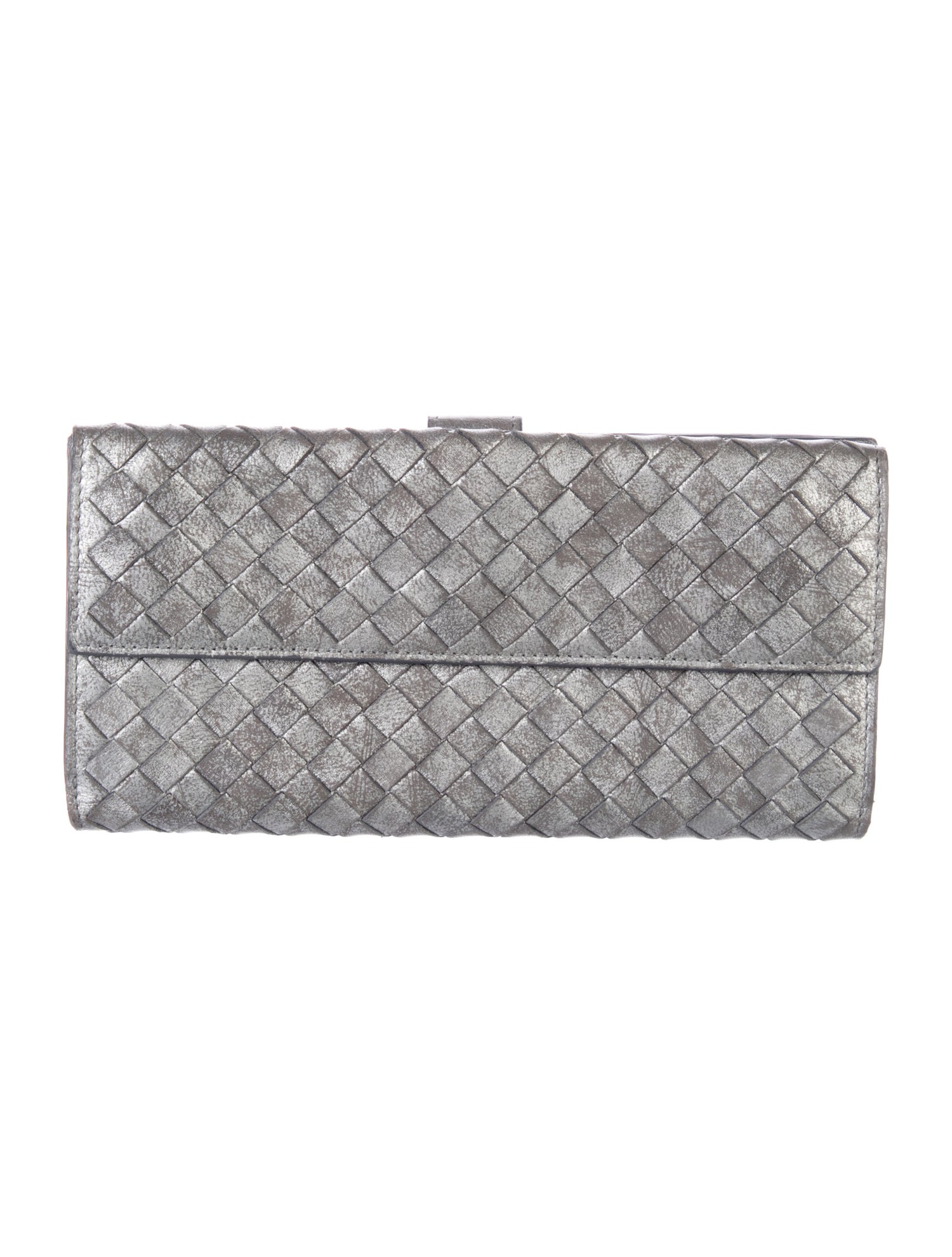 Bottega Veneta Intrecciato Weave Leather Continental Wallet