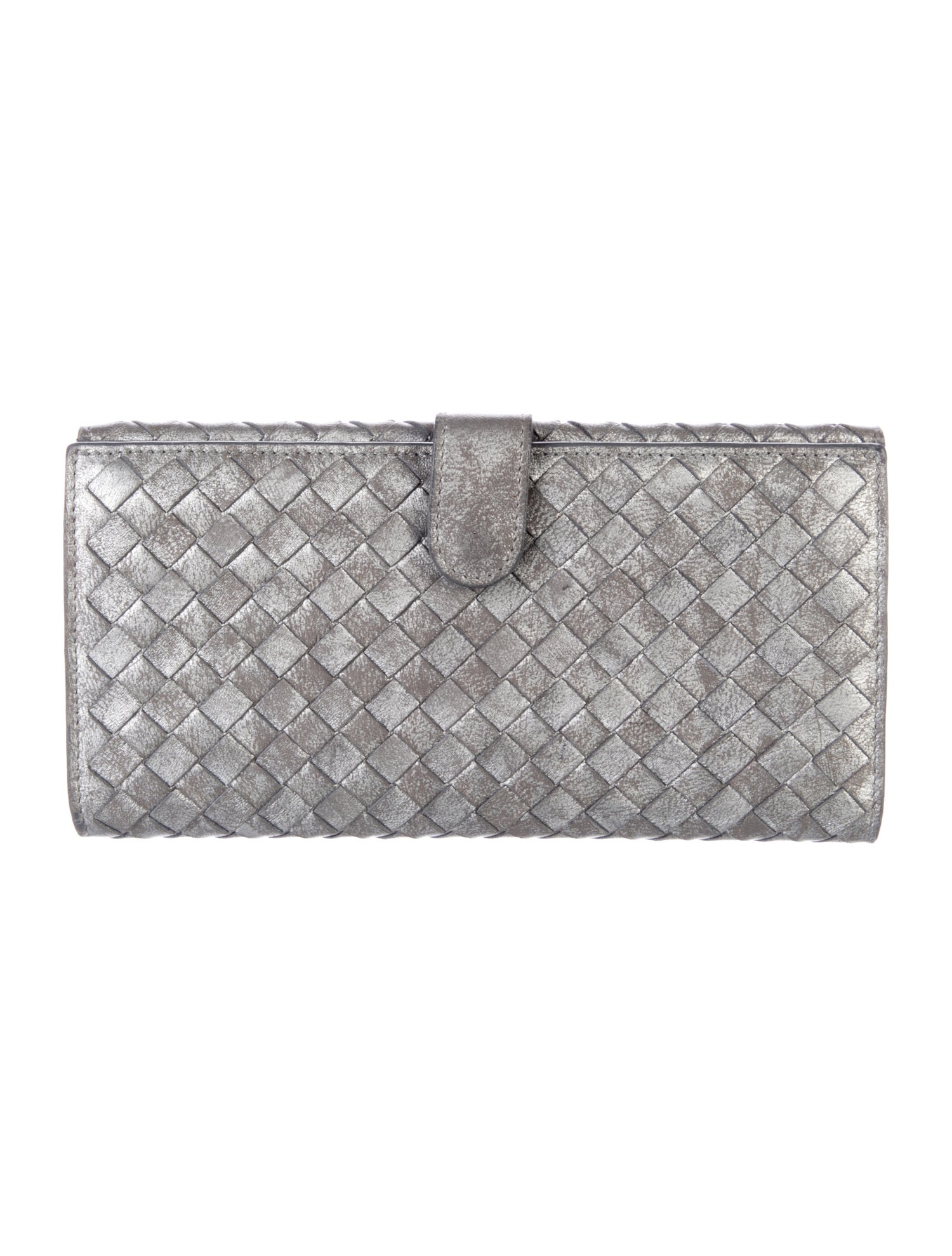 Bottega Veneta Intrecciato Weave Leather Continental Wallet