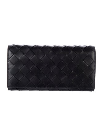 Bottega Veneta Intrecciato Weave Leather Continental Wallet