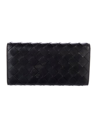 Bottega Veneta Intrecciato Weave Leather Continental Wallet